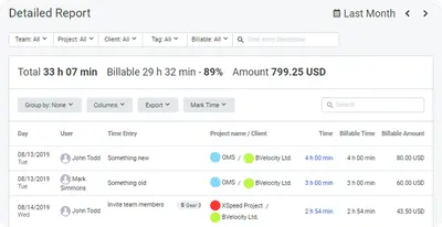 TMetric: Time Tracker for Jira & Timesheet Reports for Atlassian — screenshot