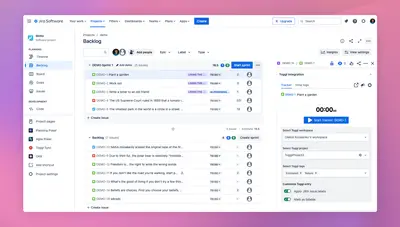 Toggl Integration for Jira for Atlassian — screenshot
