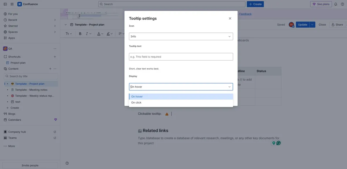 Tooltip Express — screenshot from the Atlassian Marketplace listing