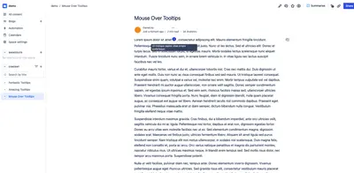 Tooltips for Confluence Cloud for Atlassian — screenshot