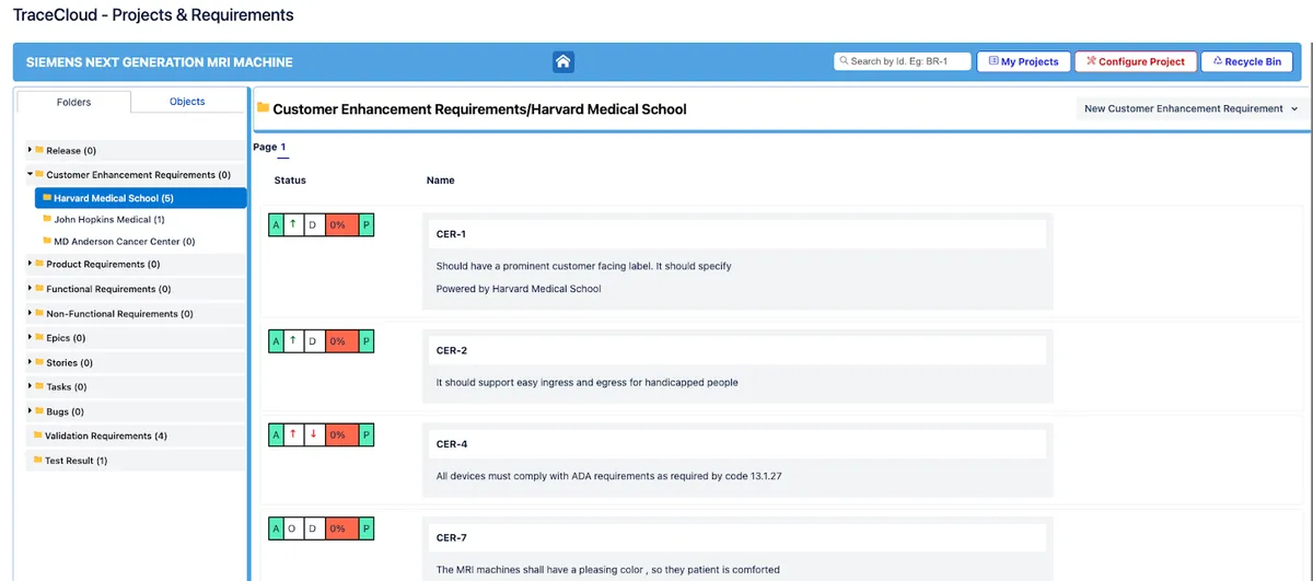 TraceCloud - Projects & Requirements — screenshot from the Atlassian Marketplace listing