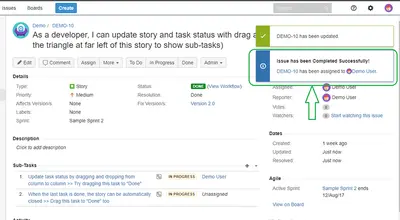 Transition Notifications for Jira for Atlassian — screenshot