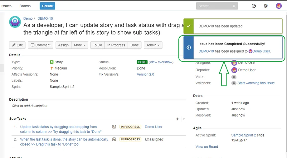 Transition Notifications for Jira — screenshot from the Atlassian Marketplace listing