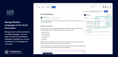 Translations for Scroll Content Manager for Atlassian — screenshot
