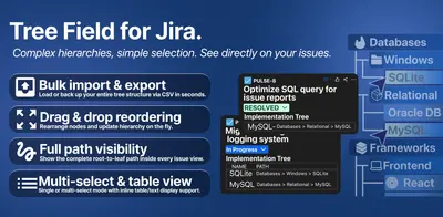 Tree/Hierarchy Custom Field for Atlassian — screenshot