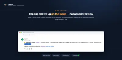 Tripwire — Dependency Slip Alerts for Jira for Atlassian — screenshot