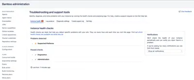 Troubleshooting and Support for Bamboo for Atlassian — screenshot