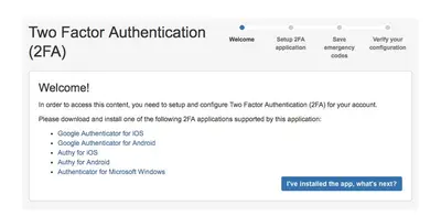 Two Factor Authentication for Bitbucket for Atlassian — screenshot