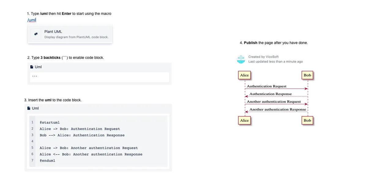 UML for Confluence Cloud — screenshot from the Atlassian Marketplace listing