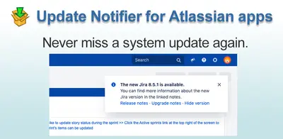 Update Notifier for Atlassian apps for Atlassian — screenshot