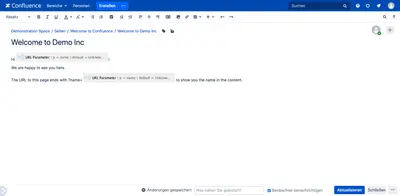 URL Parameter Macro for Atlassian — screenshot