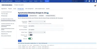 User Groups Sync for Jira for Atlassian — screenshot