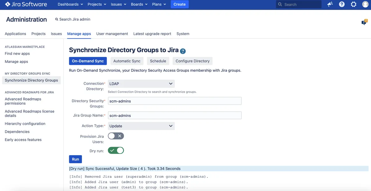 User Groups Sync for Jira — screenshot from the Atlassian Marketplace listing
