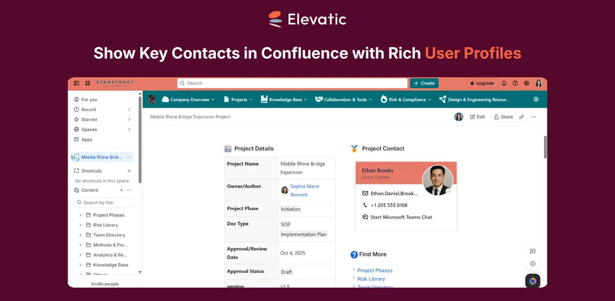 User Profiles for Confluence (Microsoft Attributes Sync) — screenshot from the Atlassian Marketplace listing