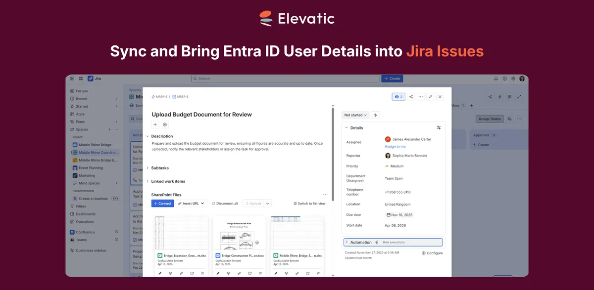 User Profiles for Jira (Microsoft Attributes Sync) — screenshot from the Atlassian Marketplace listing