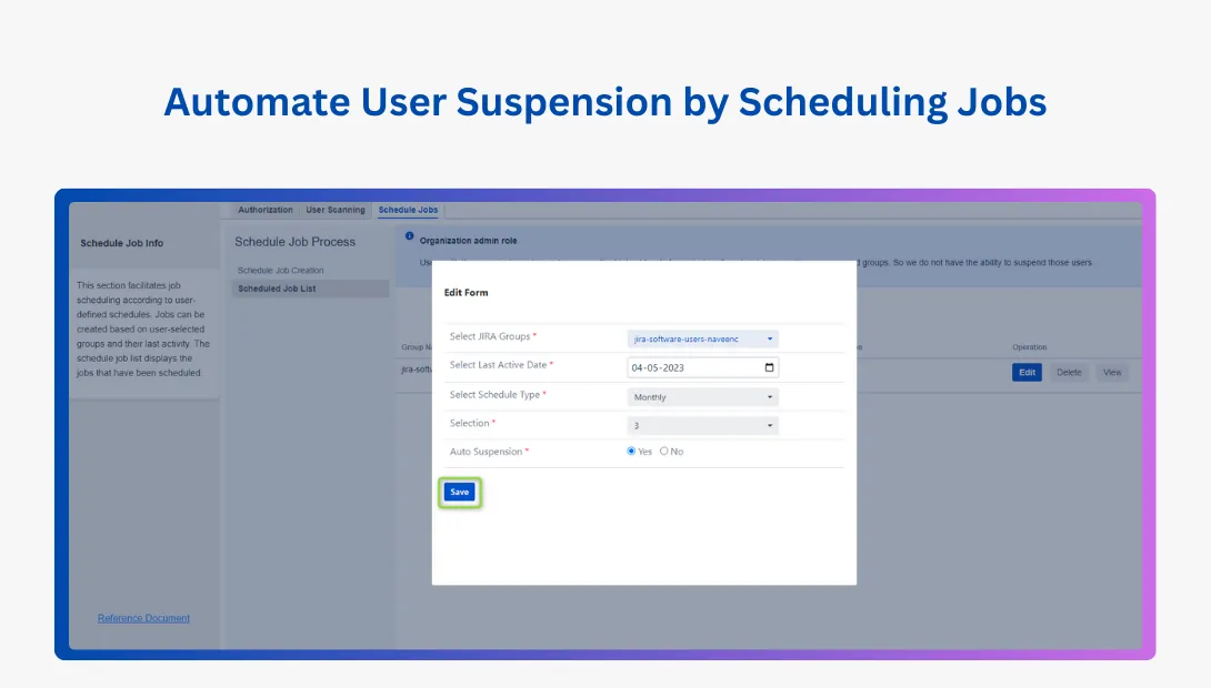 User Suspension — screenshot from the Atlassian Marketplace listing