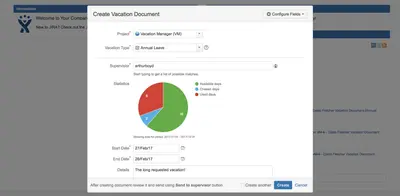 Vacation Manager for Jira for Atlassian — screenshot