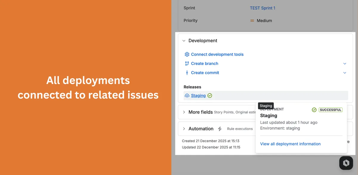 Vercel DevOps for Jira — screenshot from the Atlassian Marketplace listing