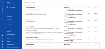 Version Manager Pro - Simplify Project Versioning for Atlassian — screenshot