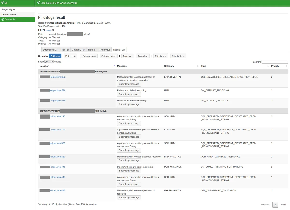 View SpotBugs/FindBugs — screenshot from the Atlassian Marketplace listing