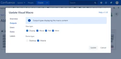 Visual Macro for Confluence for Atlassian — screenshot