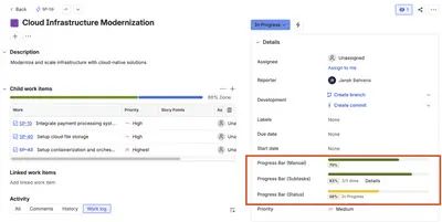 Visual Progress Tracker for Jira for Atlassian — screenshot