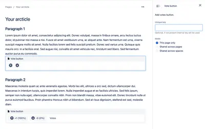 Vote button for Atlassian — screenshot