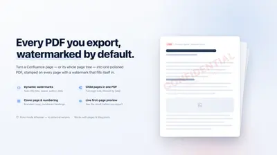 Watermarked PDF Exporter for Confluence for Atlassian — screenshot