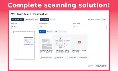 WDIScan: Document and Image Scanning for Jira for Atlassian — screenshot