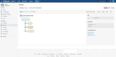 Wercker Pipeline viewer for Atlassian — screenshot