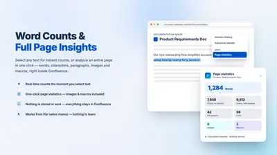 Word Counter for Confluence for Atlassian — screenshot