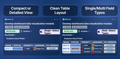 Work Item Picker - Custom Issue Picker Field for Jira for Atlassian — screenshot