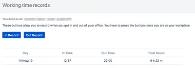 WorkDay Control for Jira for Atlassian — screenshot