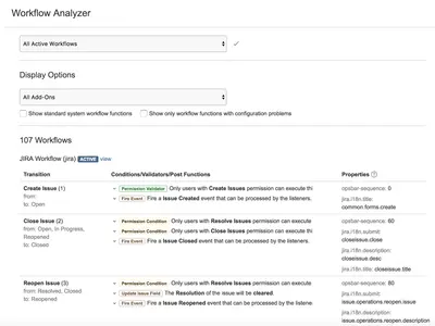 Workflow Analyzer for Jira for Atlassian — screenshot