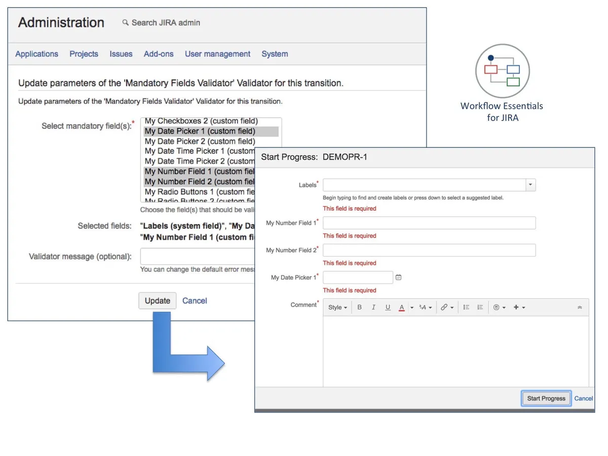 Workflow Essentials for Jira — screenshot from the Atlassian Marketplace listing