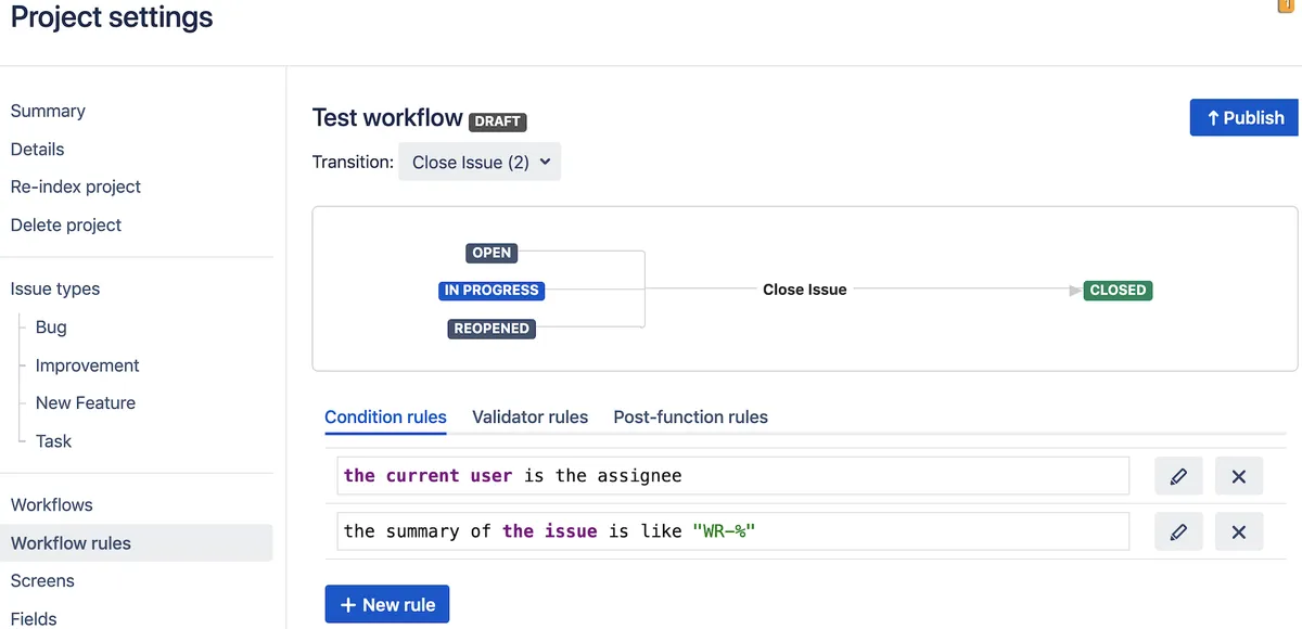 Workflow Rules Pro — screenshot from the Atlassian Marketplace listing