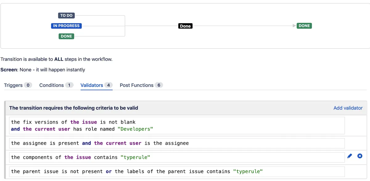 Workflow Rules — screenshot from the Atlassian Marketplace listing