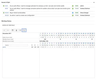 Worklog History PRO for Atlassian — screenshot