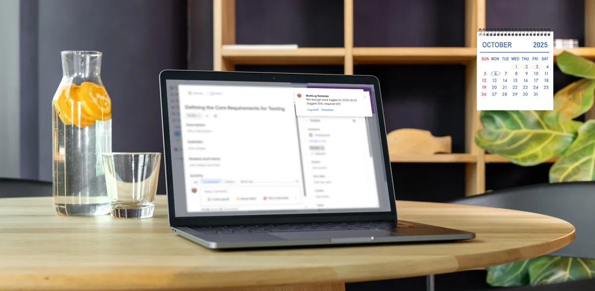 Worklog Reminder — screenshot from the Atlassian Marketplace listing