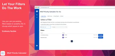 WSJF Priority Calculator for Jira for Atlassian — screenshot