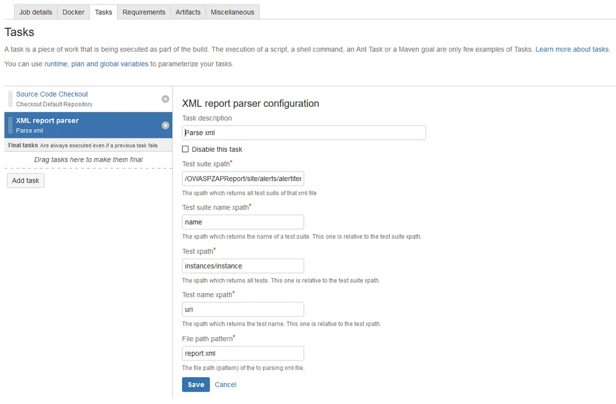 XML-Report App — screenshot from the Atlassian Marketplace listing