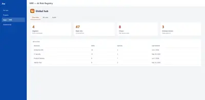XRR - AI Risk Registry by Xorent for Atlassian — screenshot