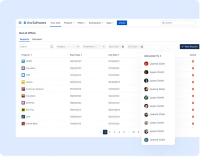 Z-Out Of Office Manager for Atlassian — screenshot
