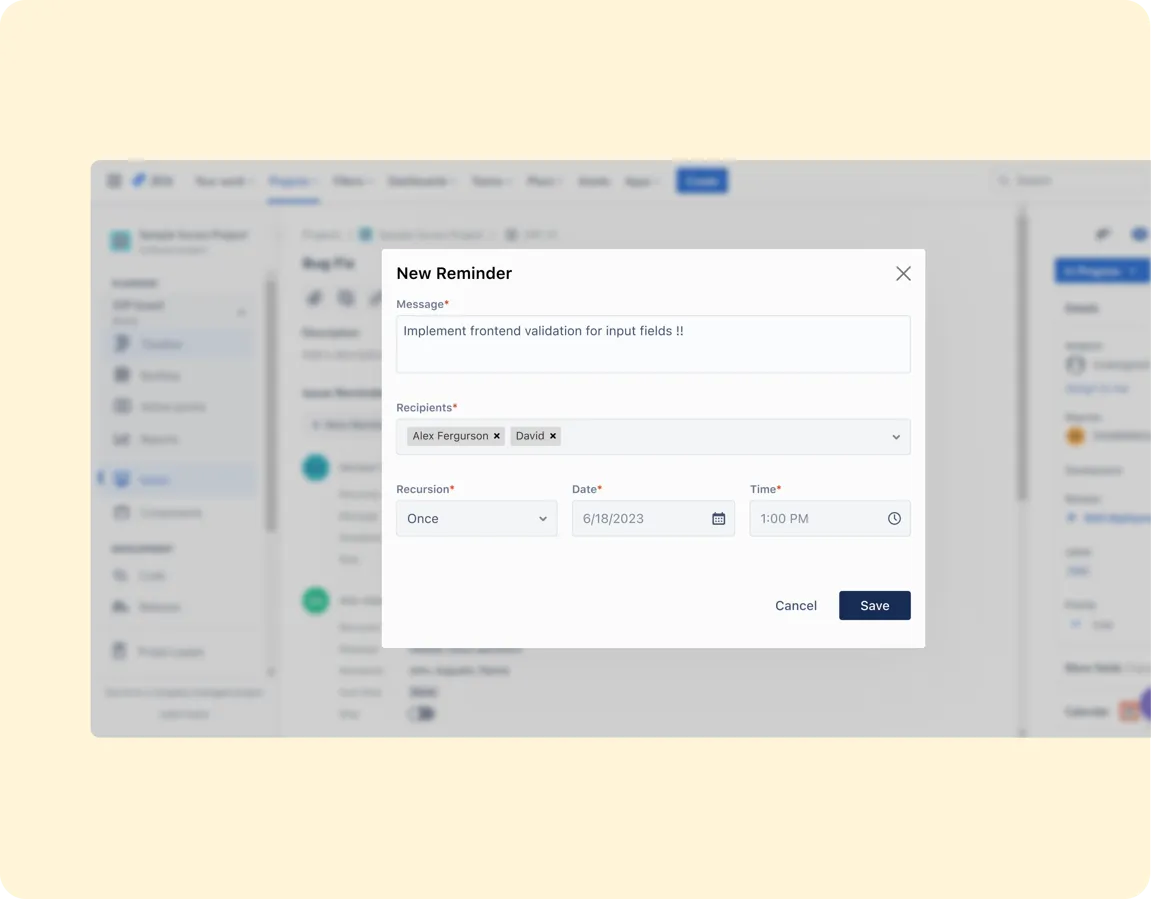 Z-Reminders — screenshot from the Atlassian Marketplace listing