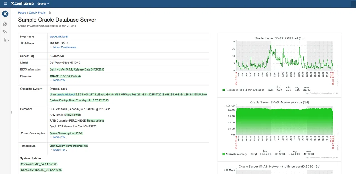 Zabbix Plugin — screenshot from the Atlassian Marketplace listing