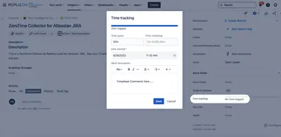 ZeroTime for Jira for Atlassian — screenshot