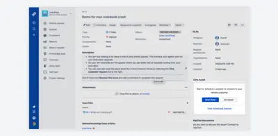Zoho Assist - Remote Support for Atlassian — screenshot