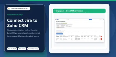 Zoho CRM Connector for Jira for Atlassian — screenshot