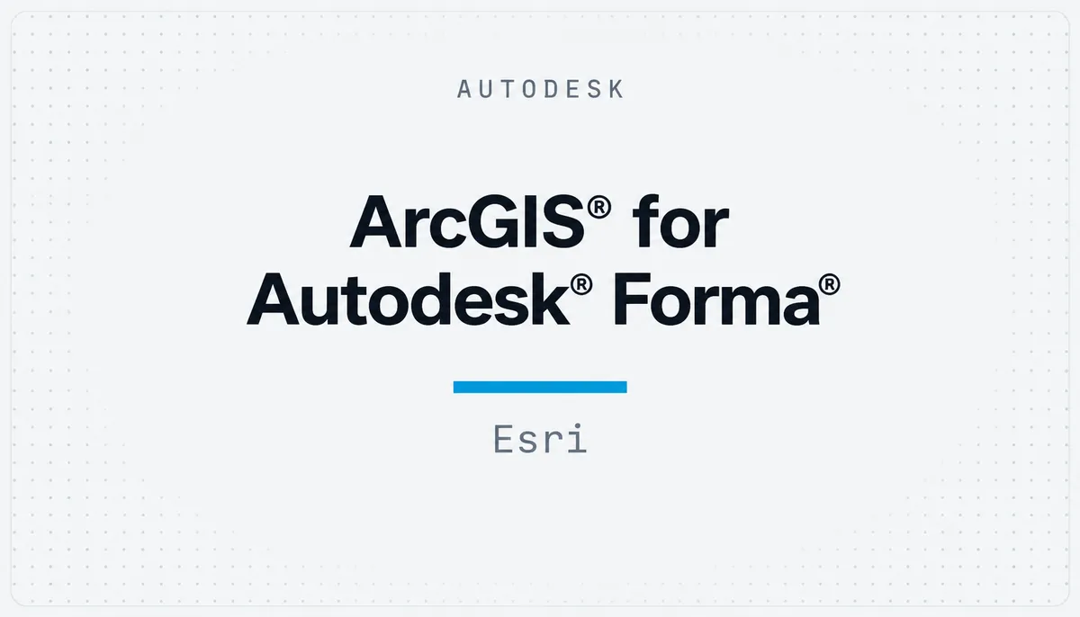 ArcGIS® for Autodesk® Forma® — cover image