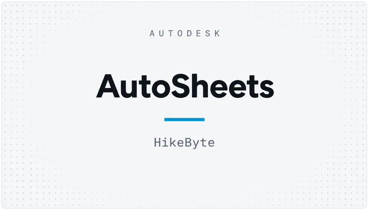 AutoSheets — cover image